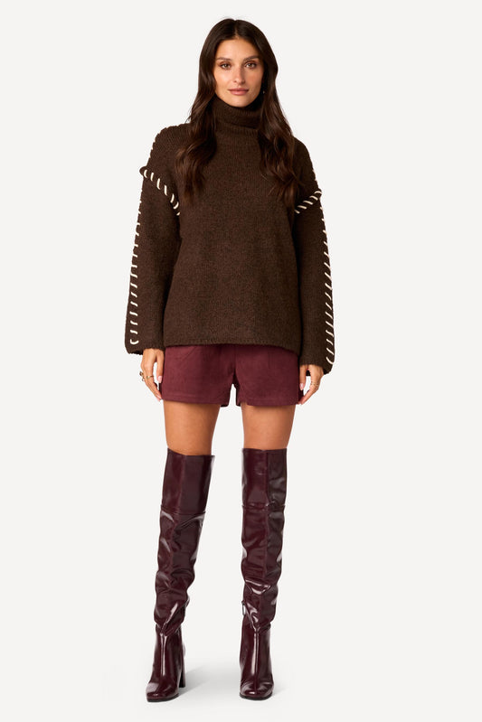 Pull avec détail  Choco - Axara Paris