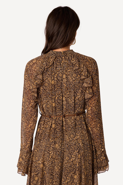 Robe longue imprimée Choco - Axara Paris