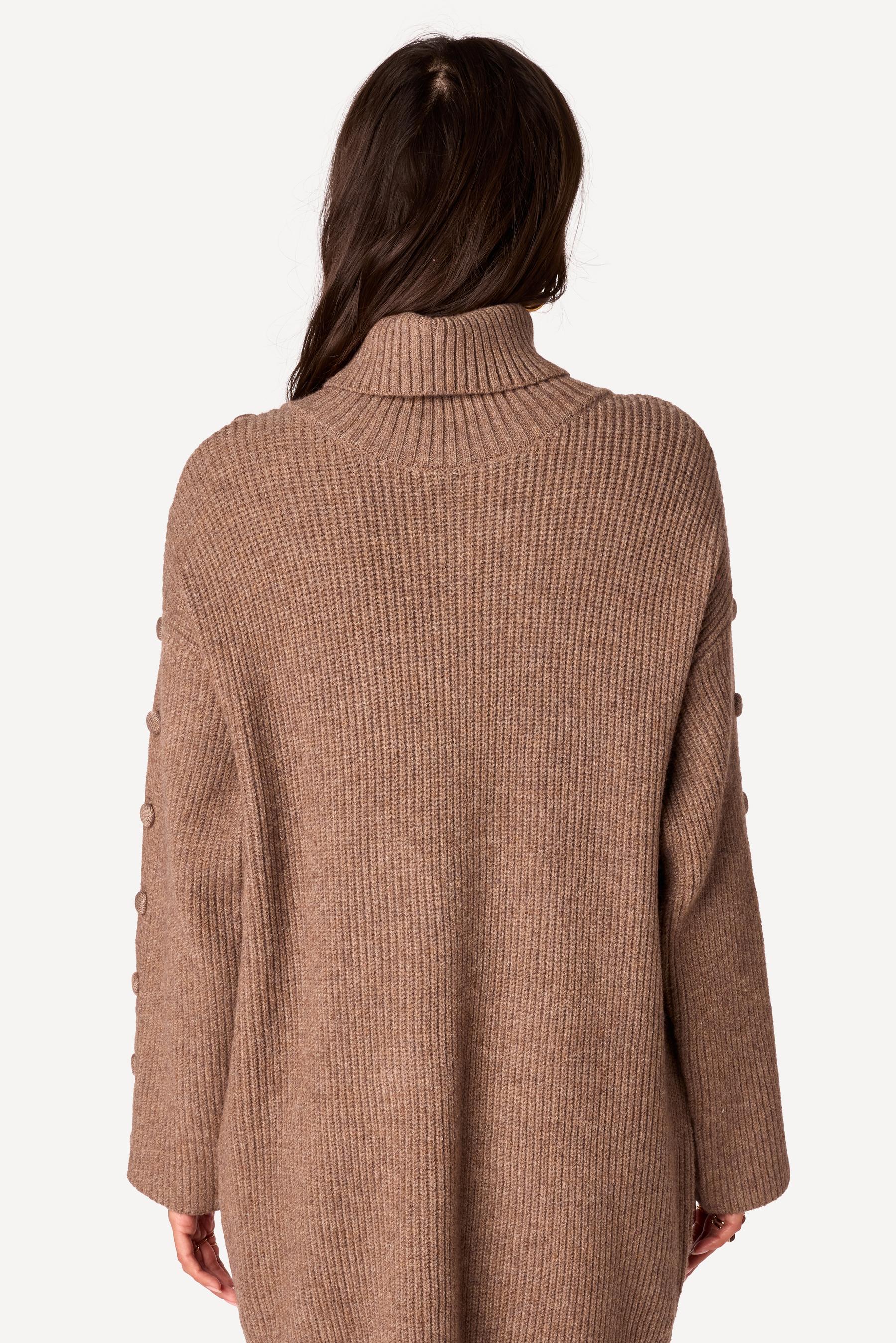 Robe pull unie Taupe - Axara Paris