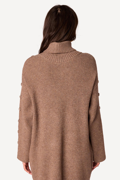 Robe pull unie Taupe - Axara Paris