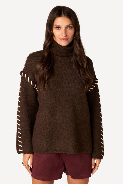 Pull avec détail  Choco - Axara Paris