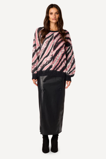 Pull à sequins Rose - Axara Paris