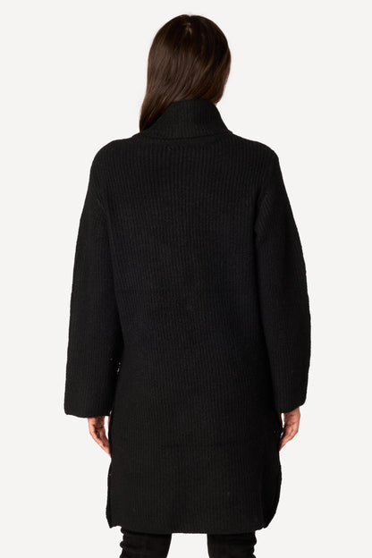 Robe pull unie Noir - Axara Paris