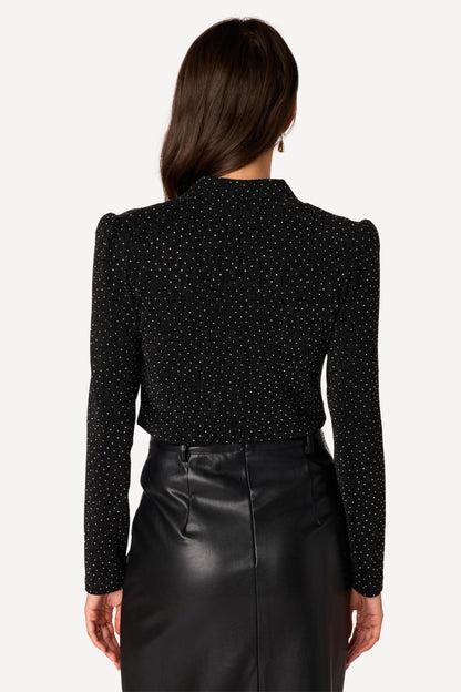 Top avec strass  Noir - Axara Paris