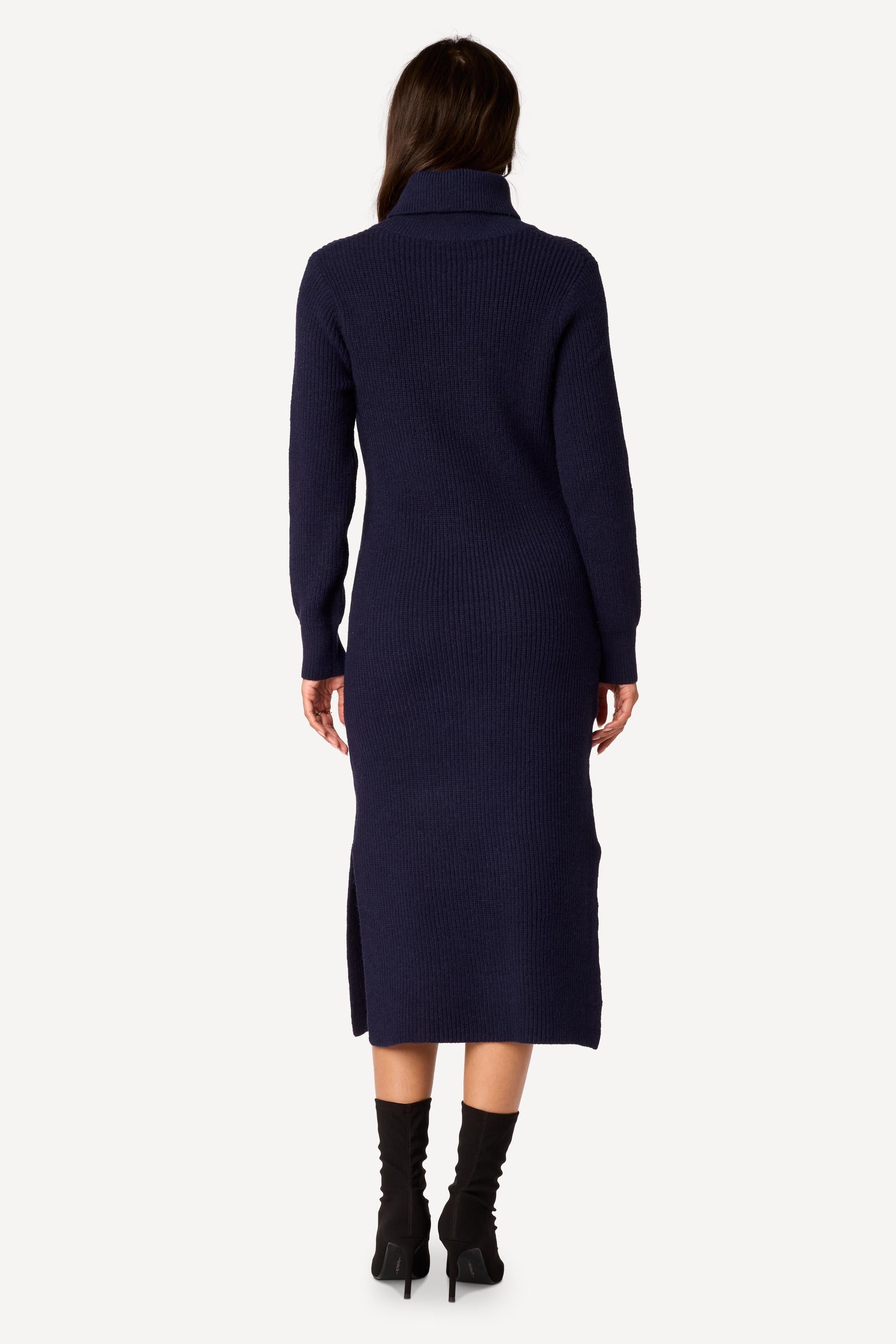 Robe pull unie Marine - Axara Paris