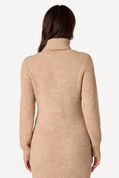 Robe pull unie Taupe - Axara Paris