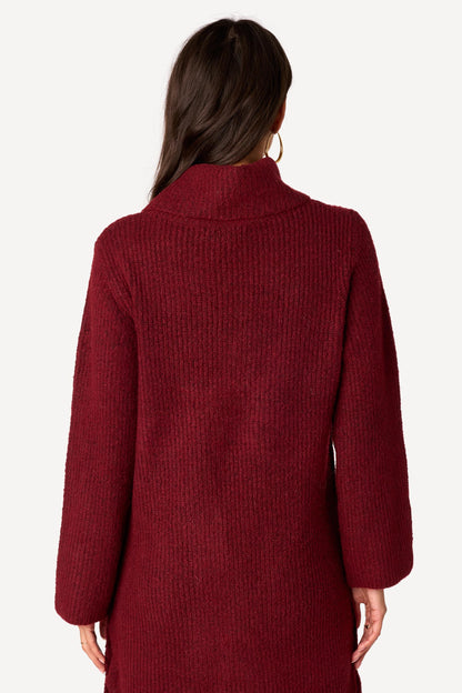 Robe pull unie Bordeaux - Axara Paris