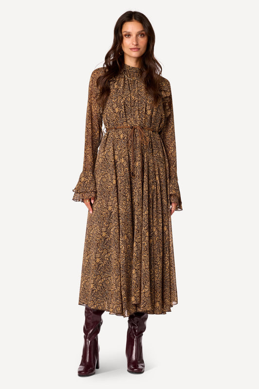 Robe longue imprimée Choco - Axara Paris