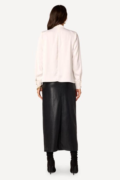 Blouse unie Blanc - Axara Paris