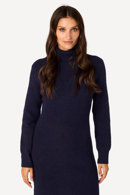 Robe pull unie Marine - Axara Paris