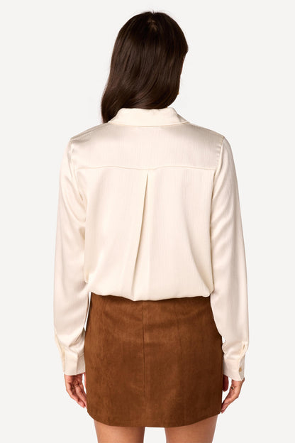 Chemise unie Ecru - Axara Paris