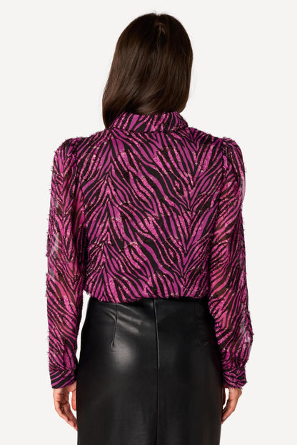 Chemise imprimée Violet - Axara Paris