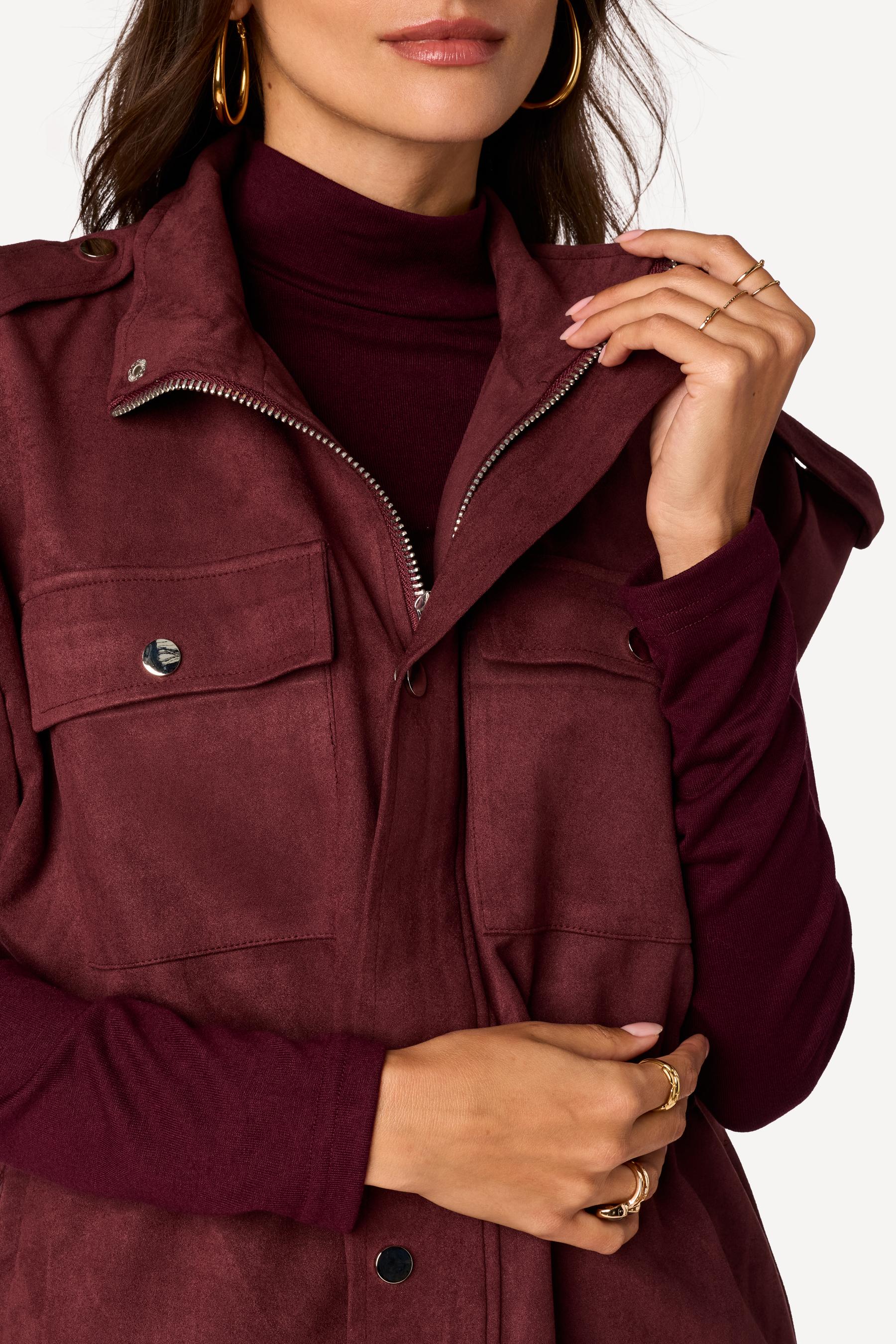 Veste saharienne Prune - Axara Paris