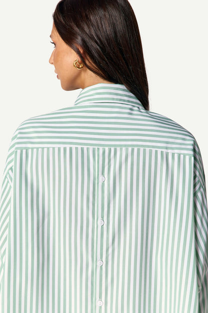 Chemise ample rayée Vert - Axara Paris