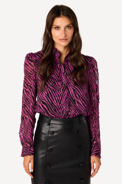 Chemise imprimée Violet - Axara Paris