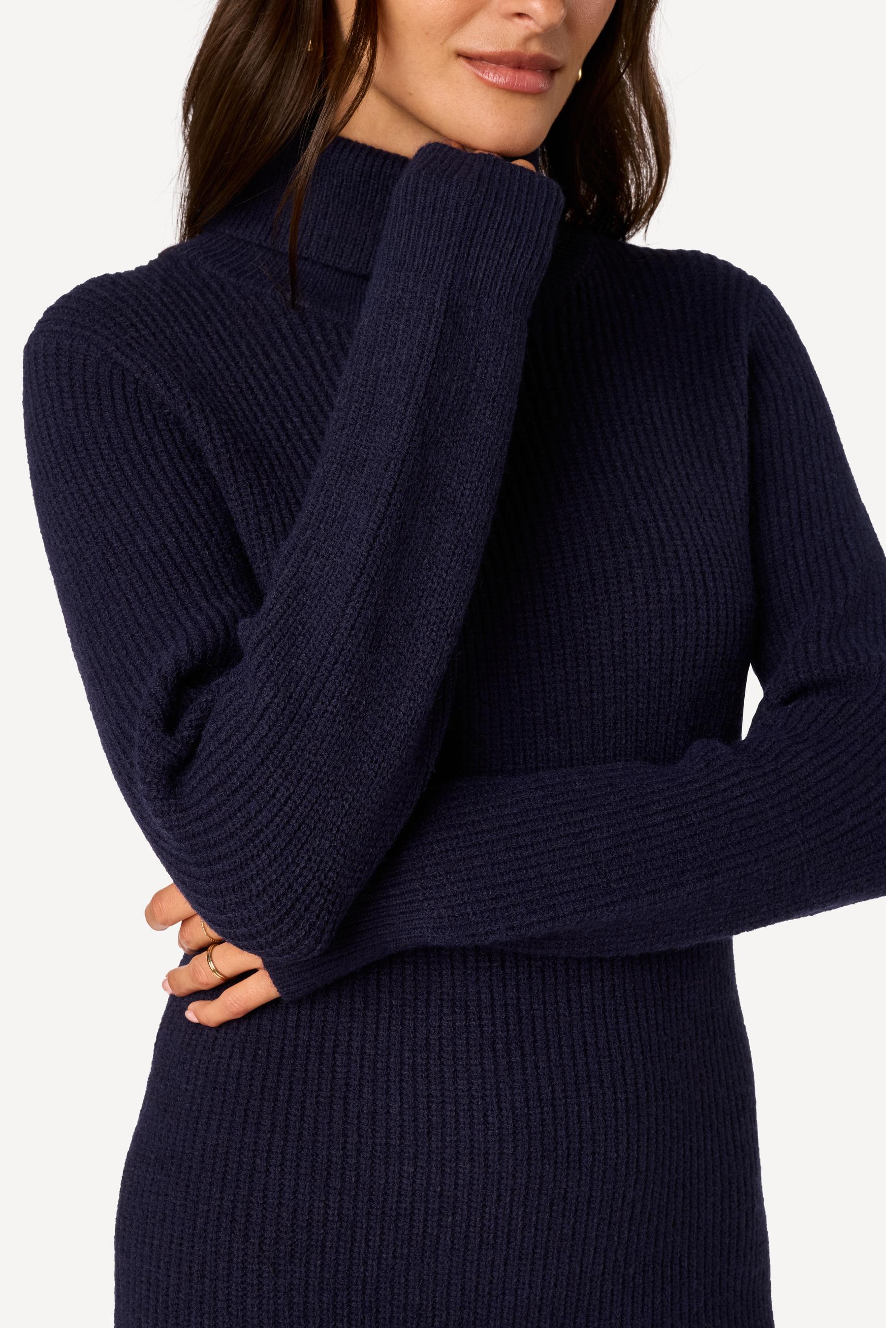 Robe pull unie Marine - Axara Paris