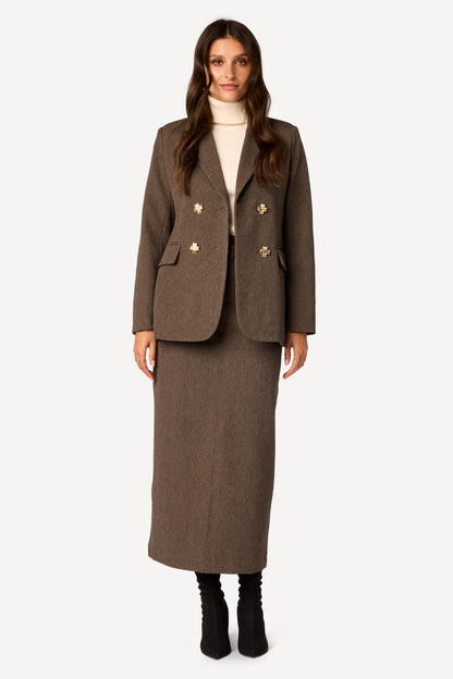 Veste unie Taupe - Axara Paris