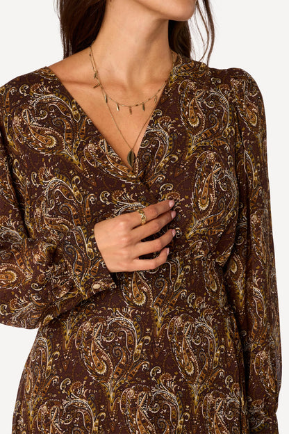 Robe longue imprimée Choco - Axara Paris