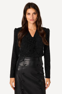 Top avec strass  Noir - Axara Paris