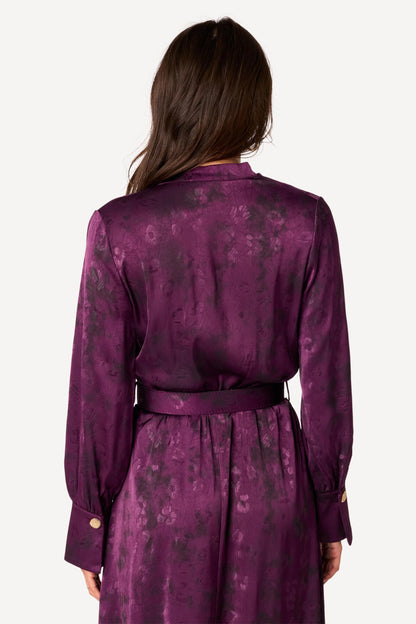 Robe longue imprimée Violet - Axara Paris
