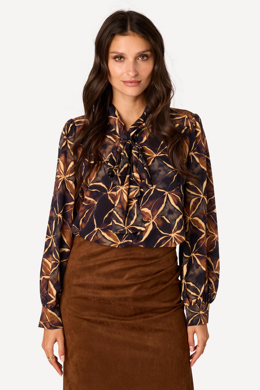 Chemise imprimée Marron - Axara Paris