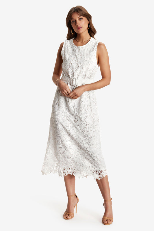 Crochet lace maxi dress