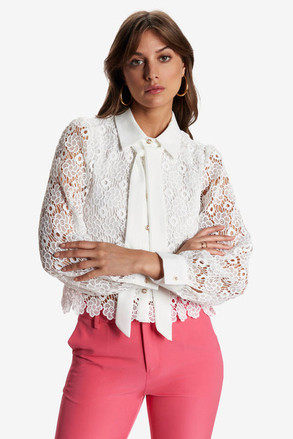 Lined embroidery shirt