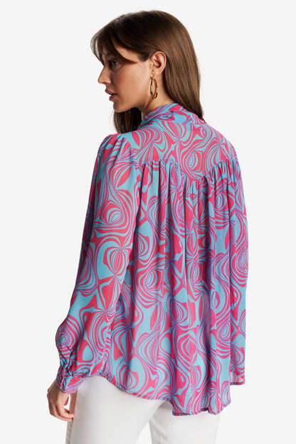 Printed chiffon blouse